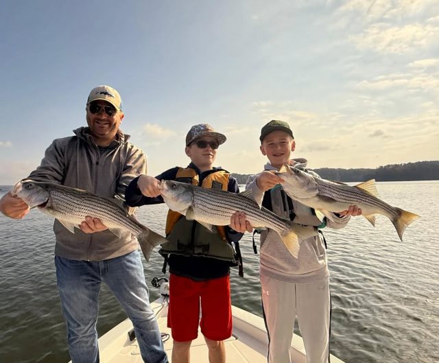Here's a couple from lake Allatoona yesterday. We definitely rocked out some doubles and triples! The bite continues to start around 9:00 a.m. it's been going really good late mornings. Still have availability this weekend next weekend if anybody's interested. We're headed back to Carter's tomorrow! 770-815-9579